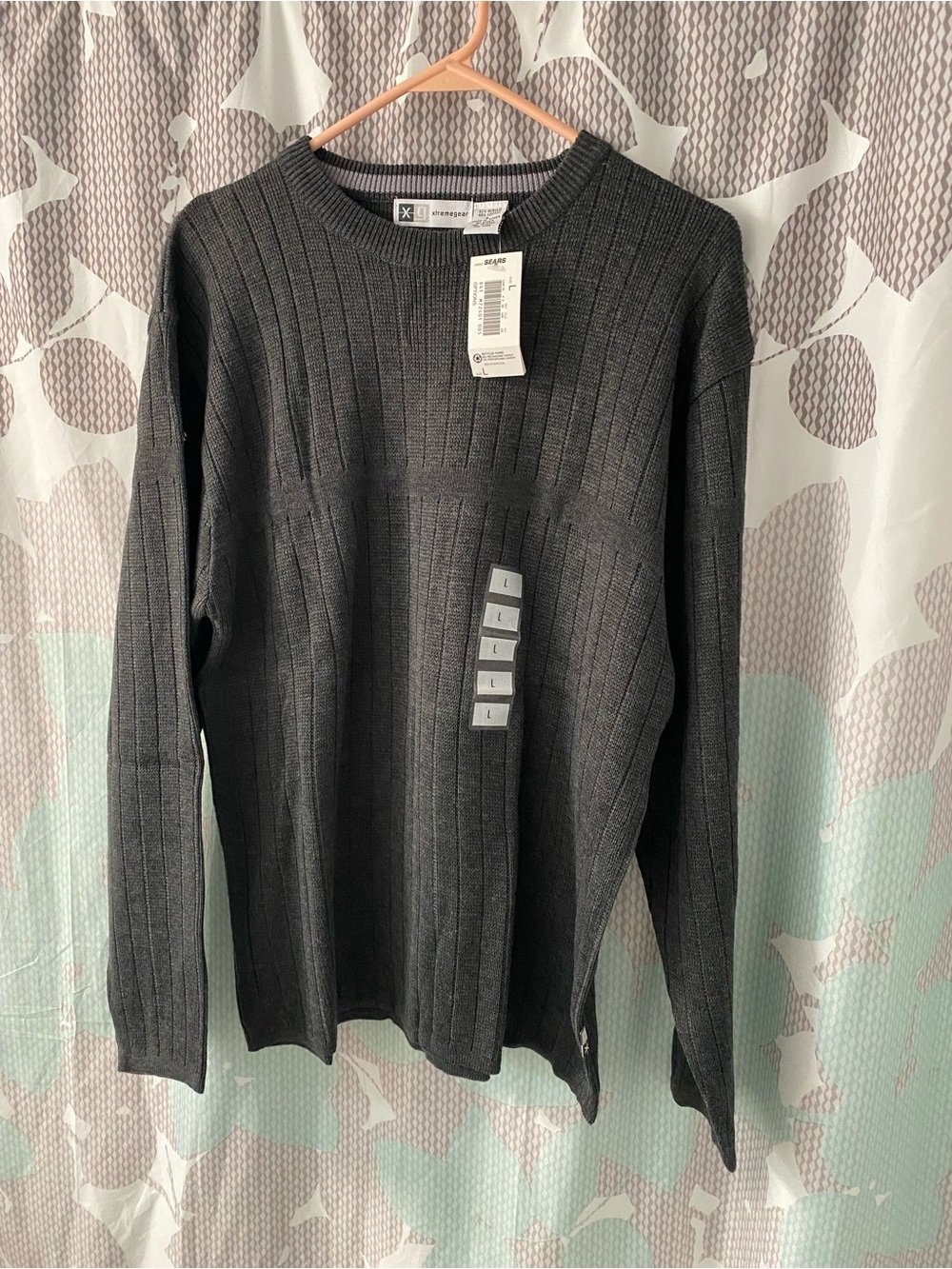 Xtremegear Charcoal Ribbed Crew Sweater Men’s Large New